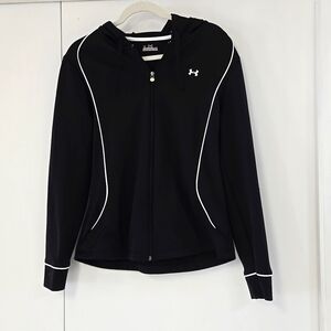 Under Armour black hooded jacket,  size L